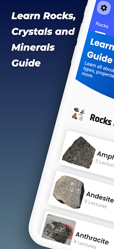 Android application Rocks, Crystal and mineral Pro screenshort