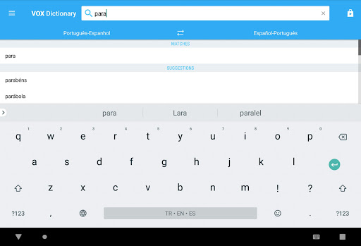 Screenshot of Portuguese Spanish Dictionary