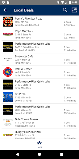 Android application UB Perks screenshort