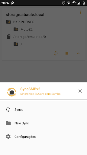 Android application SyncSMBv2 screenshort