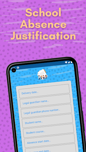 Android application School Absence Justification screenshort