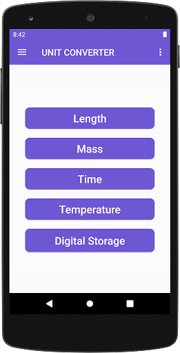 Android application All in One Unit Converter screenshort