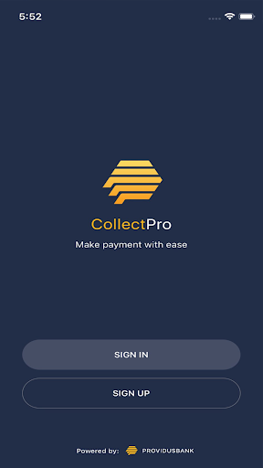 Android application CollectPro screenshort