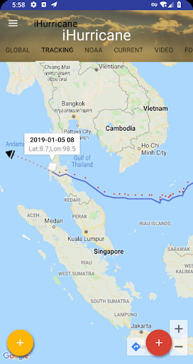Hurricane & Typhoon Track Screen 2