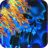 Blue Ghost Skull Fire Live Wallpaper icon