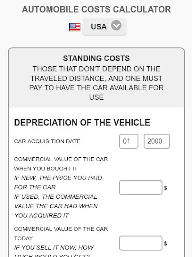 Android application Autocosts screenshort