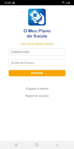 Android application O Meu Plano de Saúde screenshort