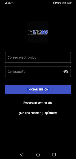 Android application RIDE ME DRIVERS screenshort
