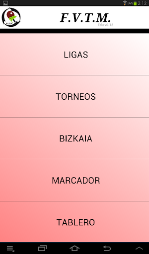 Android application FVTM (Tenis de Mesa - Bizkaia) screenshort