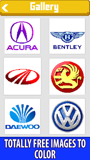 Cars Logo Pixel Art Coloring 4.1 screenshots 1