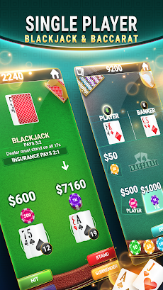 Blackjack & Baccarat Card Gameのおすすめ画像1