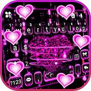 Sparkling Hearts 3d Keyboard Theme