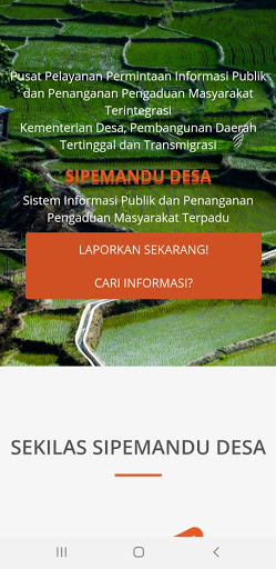Android application SIPEMANDU screenshort