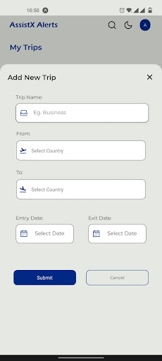 Android application AssistX Alerts screenshort