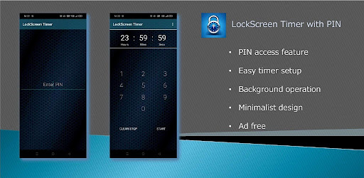 Android application LockScreen Timer with PIN screenshort
