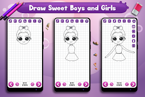 Learn to Draw Sweet Boys & Cute Girls