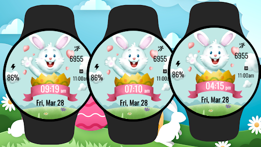 Happy Easter Watch Face 3 screenshot 4