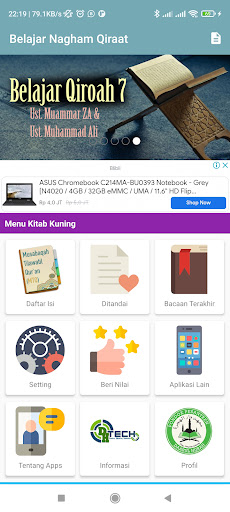 Android application Belajar MTQ - Qiraah Nagham screenshort