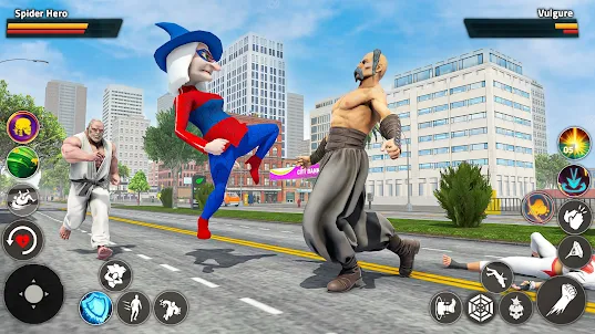 Rope Hero Fighter City 3D