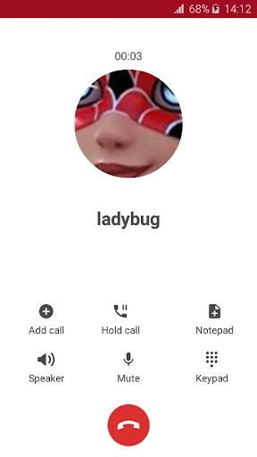 Android application ladybug fake call screenshort