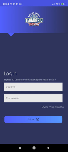 Android application Termofrio screenshort