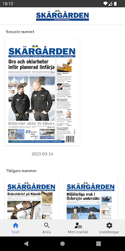 Android application Tidningen Skärgården screenshort