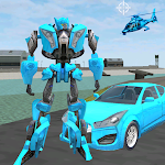 Cover Image of Скачать Blue Robot Car Transforme Futuristic Supercar Hero 1.0 APK