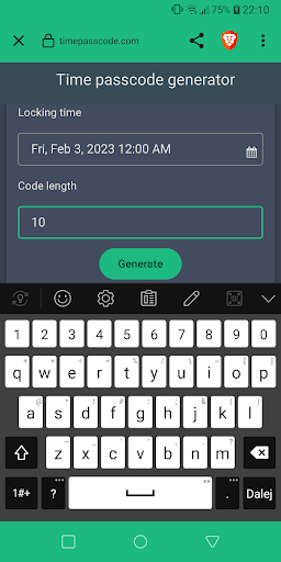 TimePasscode password timelock Screen 2
