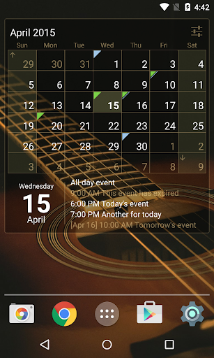 Calendar Widget Month + Agenda Screenshot 1 - AppWisp.com