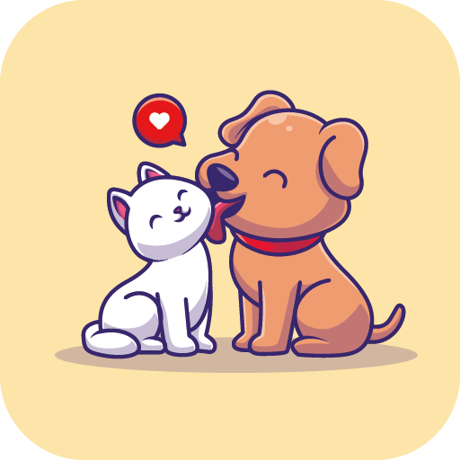 cats and dogs stickers logo