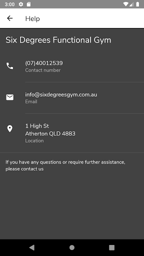 Six Degrees Gym Screenshot