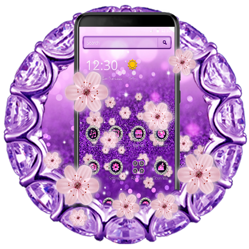 Purple Diamond Flower Theme