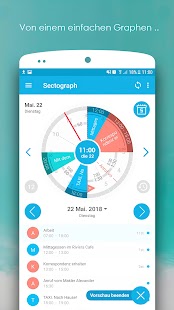 Sectograph: Planer & Kalender auf Uhr Widget Screenshot