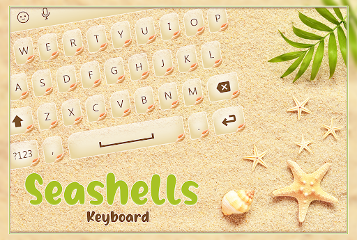 Android application Sea Shells Keyboard screenshort