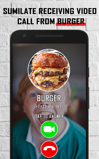 Burger Fake call-video call Screen 3