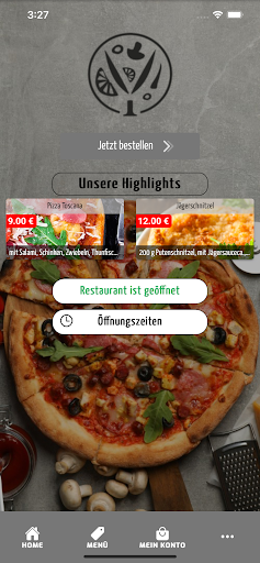 Android application Yabo's Pizza screenshort