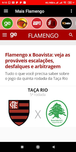 Android application Mais Flamengo screenshort