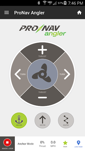 Android application ProNav Angler screenshort