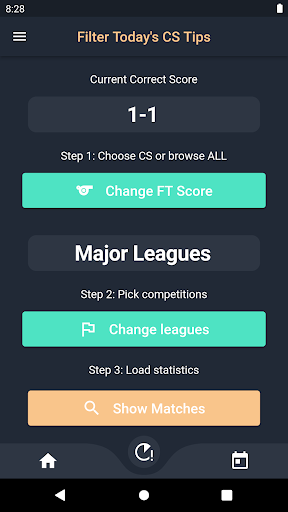 Correct Score King Screen 2