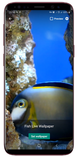Android application Fish Live Wallpaper screenshort