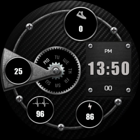 Android application W-Design WOS032 - Watch Face screenshort