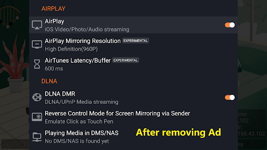 Captura 15 AirPin STD ad - AirPlay & DLNA android