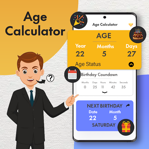 Android application Age Calculator - Date of Birth screenshort