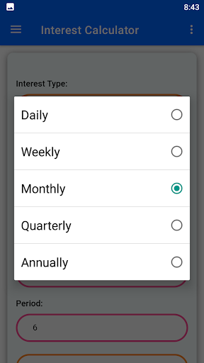 Interest Calculator Screen 3