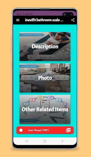 Android application inevifit bathroom scale guide screenshort