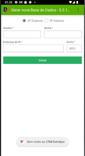 Android application CRM DEKALPAR screenshort