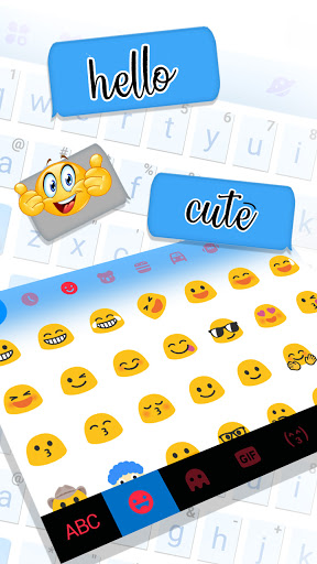 Blue Chats Keyboard Background