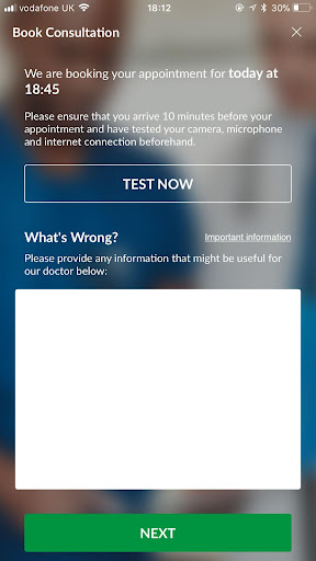 The GP Service Screen 3