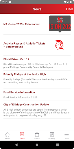 Android application North Scott CSD screenshort