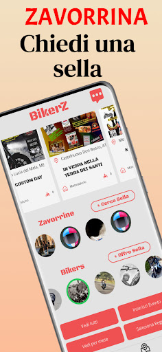 Android application BikerZ screenshort
